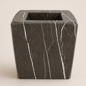 Lavoar freestanding din marmură neagră